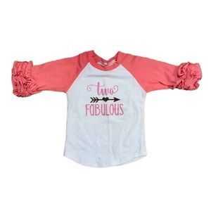 Two Fabulous ruffled rash guard swim shirt, 2T